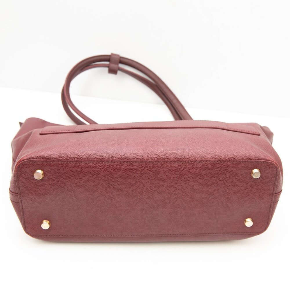 Tumi Sinclair Travel Tote Canvas Coated With Continental Wallet Work Burgundy - Picture 5 of 15